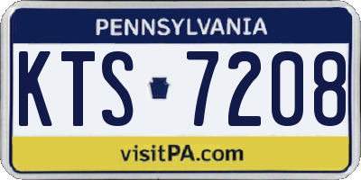 PA license plate KTS7208