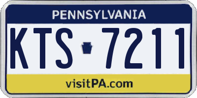 PA license plate KTS7211
