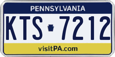 PA license plate KTS7212