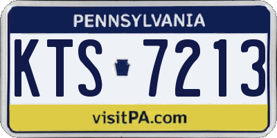PA license plate KTS7213