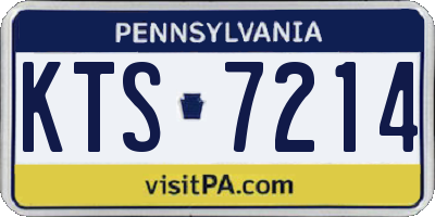 PA license plate KTS7214