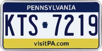PA license plate KTS7219