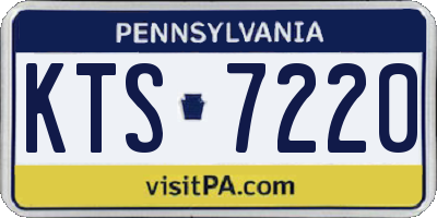 PA license plate KTS7220