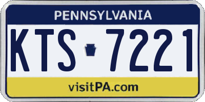 PA license plate KTS7221