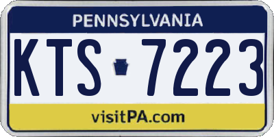 PA license plate KTS7223