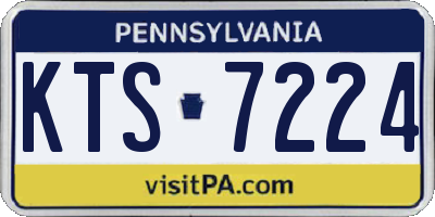 PA license plate KTS7224
