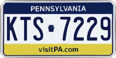 PA license plate KTS7229