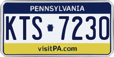 PA license plate KTS7230