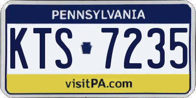 PA license plate KTS7235