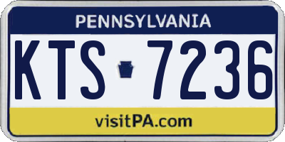 PA license plate KTS7236