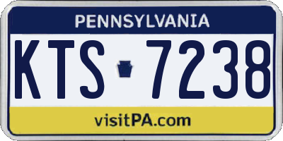 PA license plate KTS7238