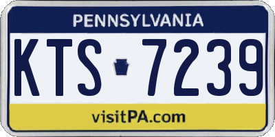 PA license plate KTS7239