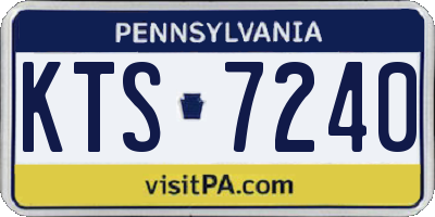 PA license plate KTS7240