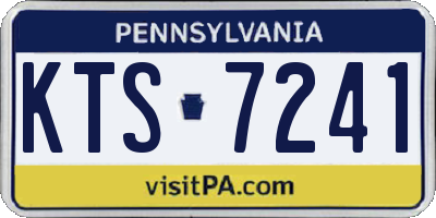 PA license plate KTS7241