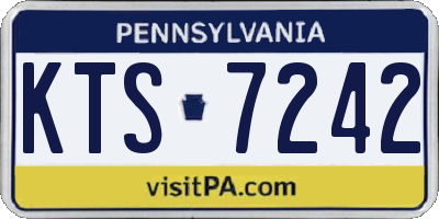 PA license plate KTS7242