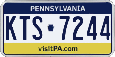 PA license plate KTS7244