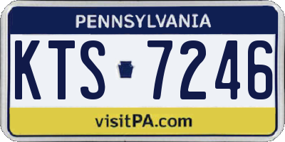 PA license plate KTS7246