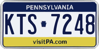 PA license plate KTS7248