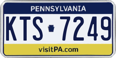 PA license plate KTS7249
