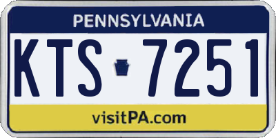 PA license plate KTS7251