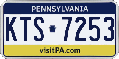 PA license plate KTS7253