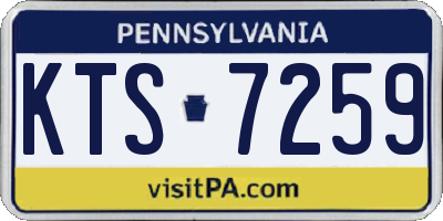 PA license plate KTS7259