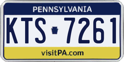 PA license plate KTS7261