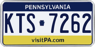 PA license plate KTS7262