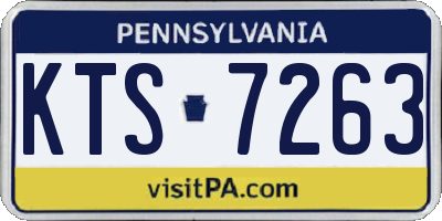 PA license plate KTS7263