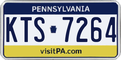 PA license plate KTS7264
