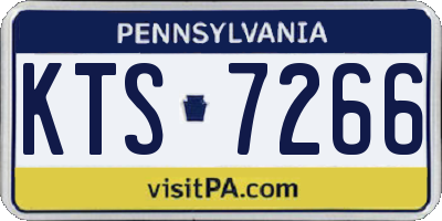 PA license plate KTS7266