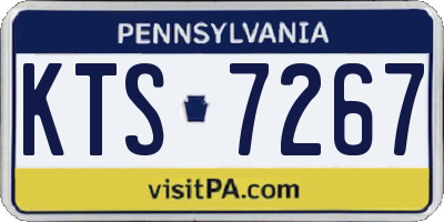 PA license plate KTS7267