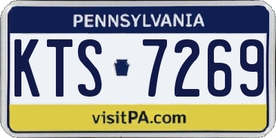 PA license plate KTS7269