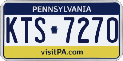 PA license plate KTS7270