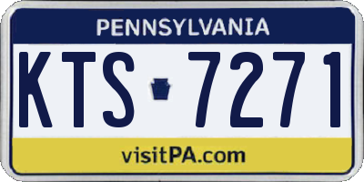 PA license plate KTS7271