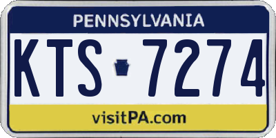 PA license plate KTS7274