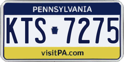 PA license plate KTS7275