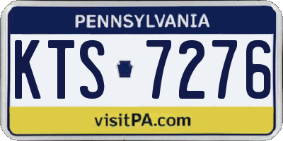 PA license plate KTS7276