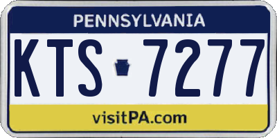 PA license plate KTS7277