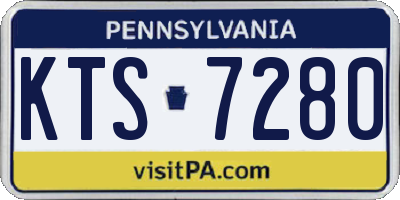 PA license plate KTS7280