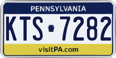 PA license plate KTS7282