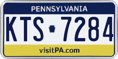 PA license plate KTS7284