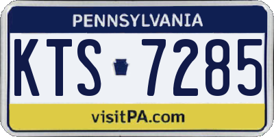PA license plate KTS7285