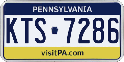 PA license plate KTS7286