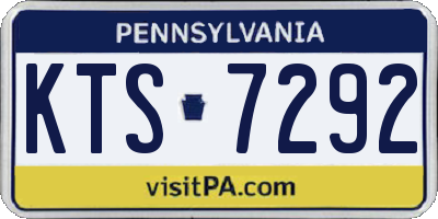 PA license plate KTS7292