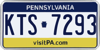 PA license plate KTS7293