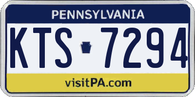 PA license plate KTS7294