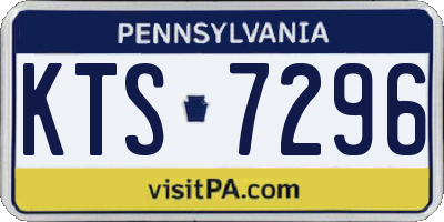 PA license plate KTS7296