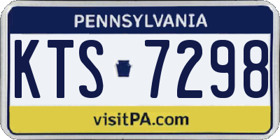 PA license plate KTS7298