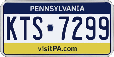 PA license plate KTS7299